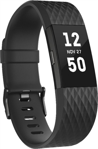 Fitbit Charge 2 Heart Rate + Fitness Gun Metal - Large, B